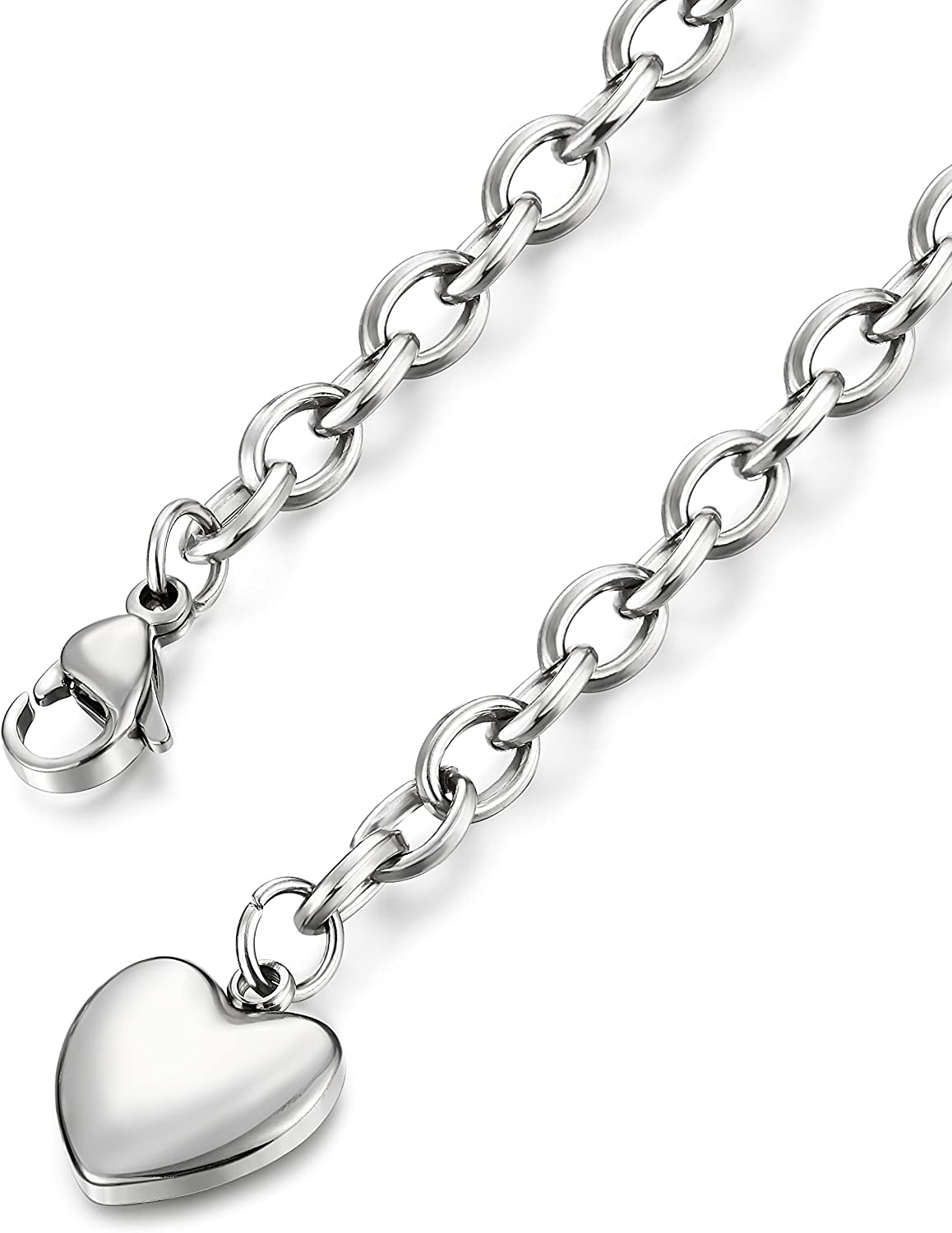 Jstyle Jewelry Women's Heart Charm Bracelets Stainless Steel Link Bracelet Birthday Gifts for Women Jewelry - Image 5